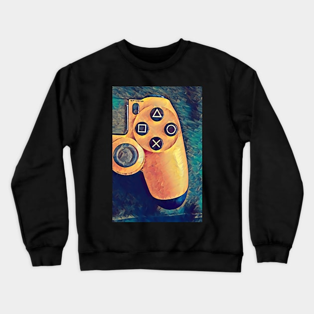 Low poly art of a ps4 controller Crewneck Sweatshirt by Guntah